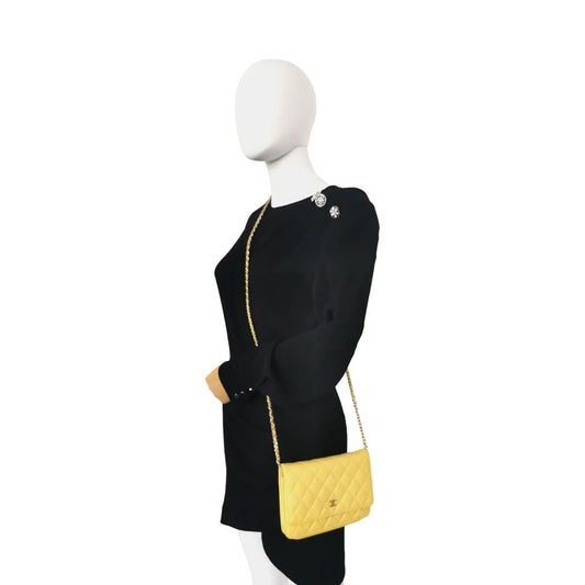 Chanel WoC Yellow Lambskin Gold