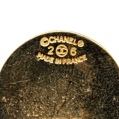 Gold Chanel Gold Plated CC 2.55 Flap Bag Clip On Earrings