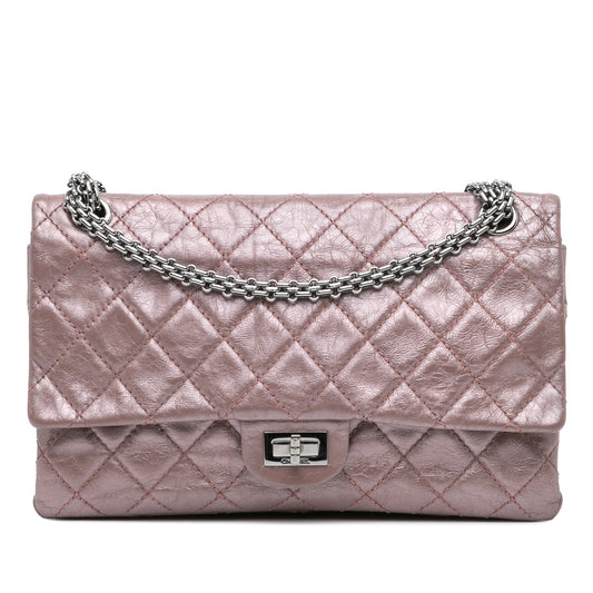Chanel Sac Reissue 2.55 Aged Metallic Calfskin Double Flap 226