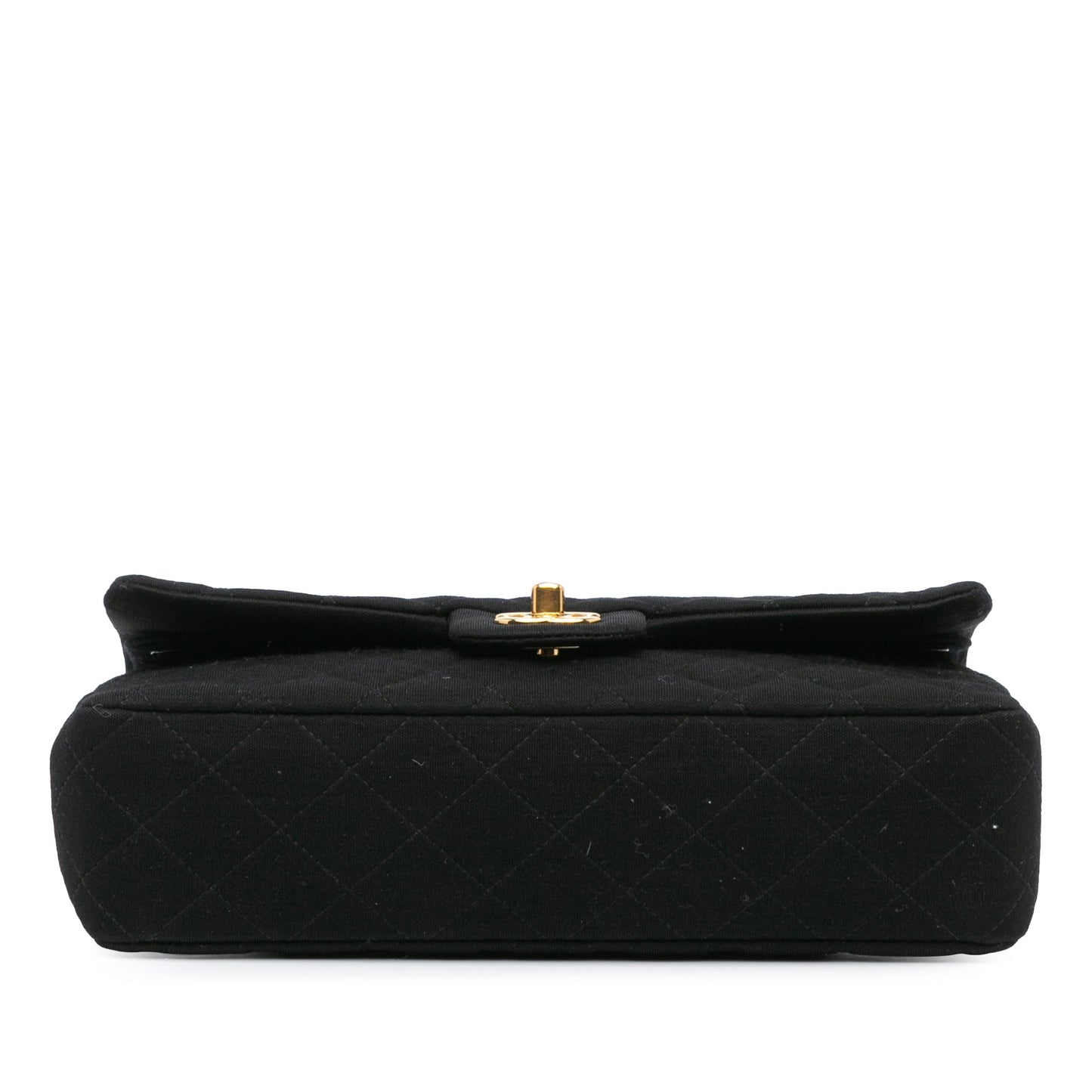 Black Chanel Medium Classic Jersey Double Flap Shoulder Bag