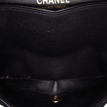 Black Chanel Medium Classic Jersey Double Flap Shoulder Bag