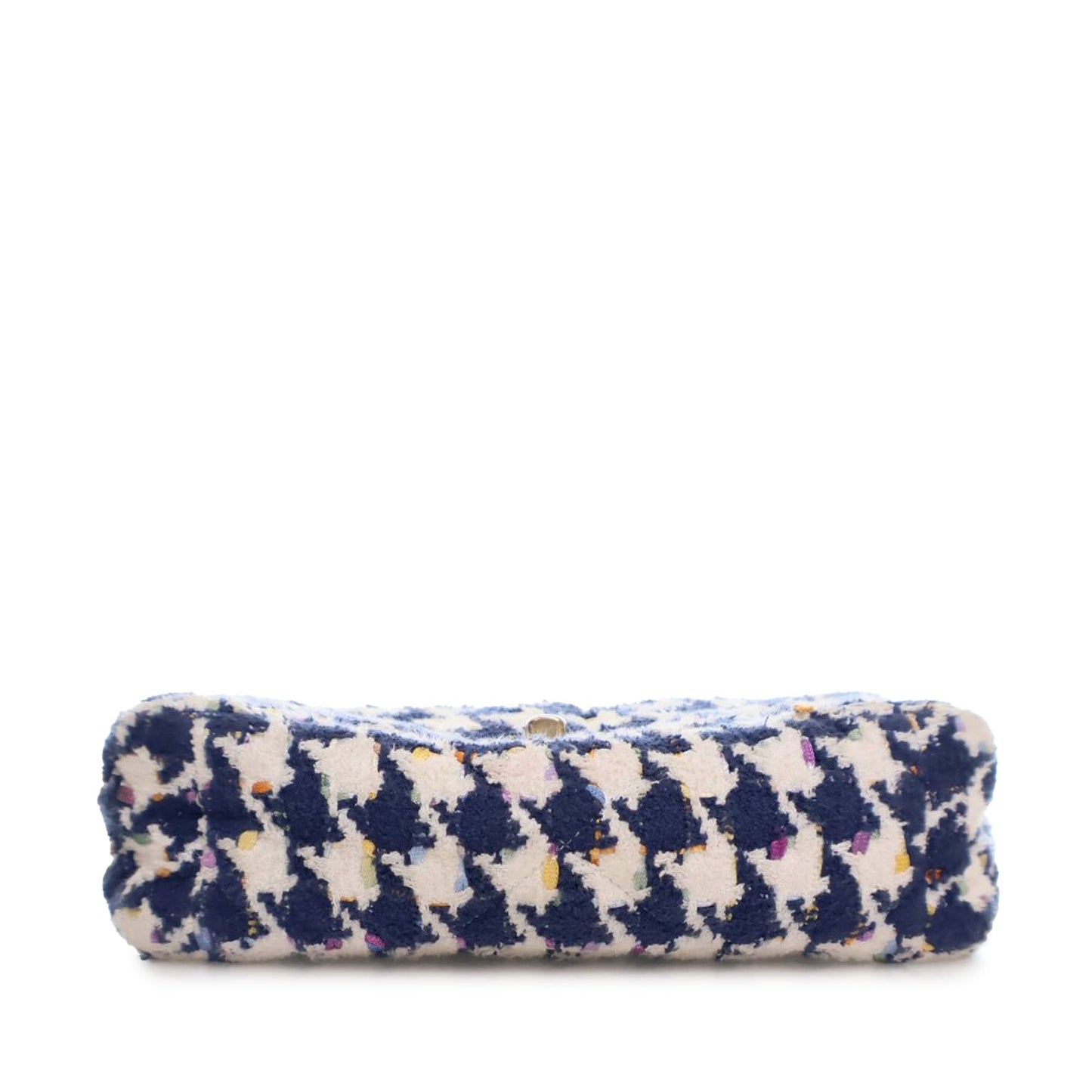 Blue Chanel Medium Houndstooth Tweed 19 Flap Bag Satchel