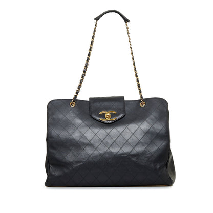 Chanel Supermodel Weekender Jumbo XL Black Lambskin Gold