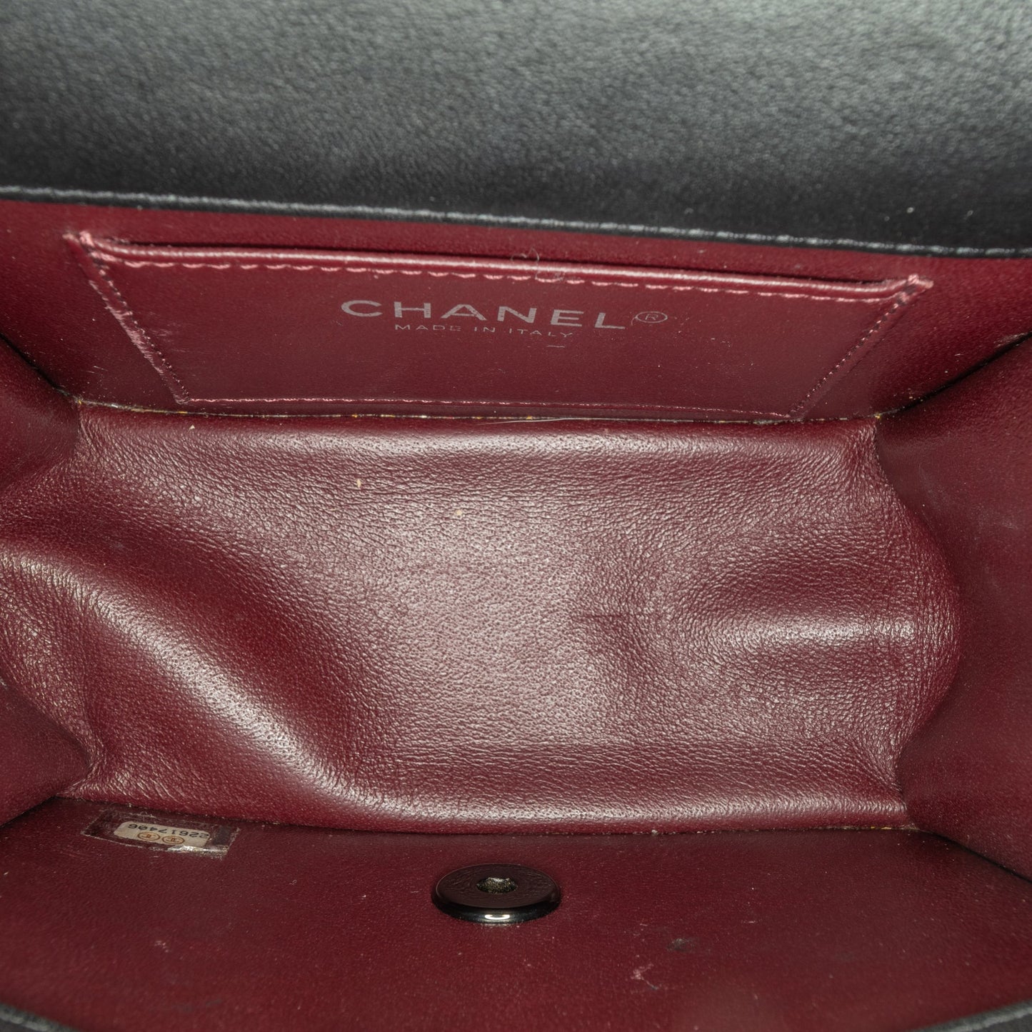 Black Chanel Mini Calfskin Propeller Flap Crossbody Bag