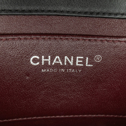 Black Chanel Mini Calfskin Propeller Flap Crossbody Bag