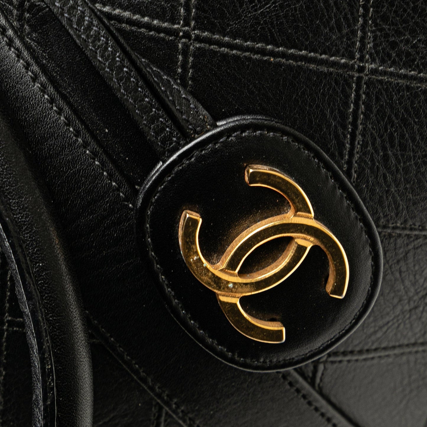 Black Chanel Medium Diamond Stitch Lambskin Satchel