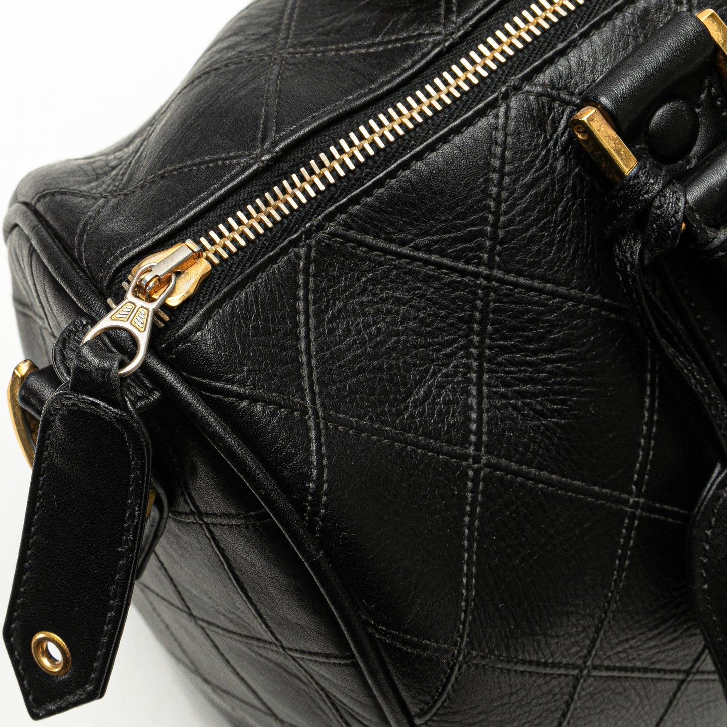 Black Chanel Medium Diamond Stitch Lambskin Satchel