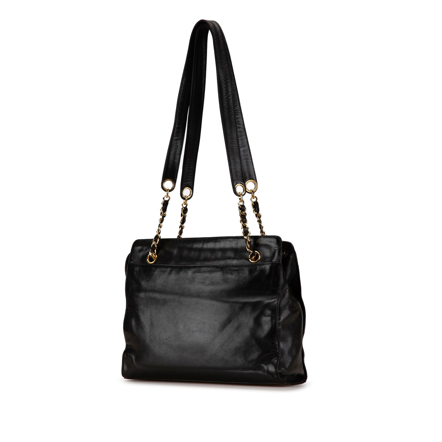 Black Chanel CC Lambskin Chain Tote