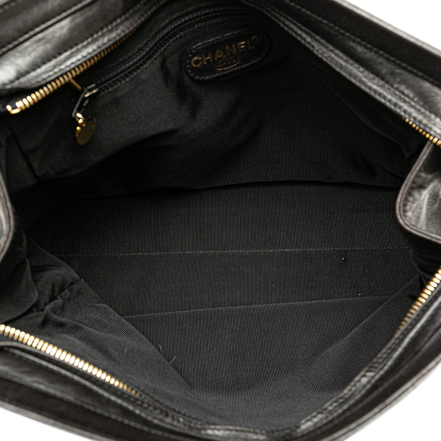 Black Chanel CC Lambskin Chain Tote