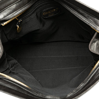 Black Chanel CC Lambskin Chain Tote