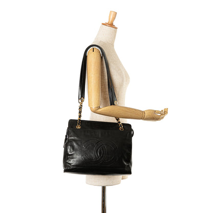 Black Chanel CC Lambskin Chain Tote