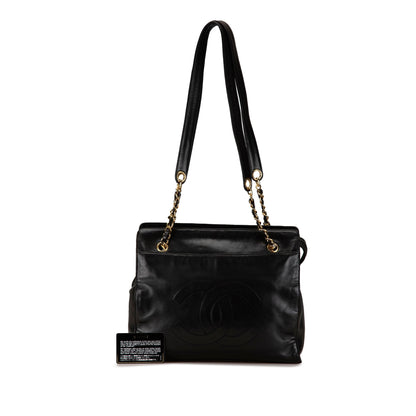 Black Chanel CC Lambskin Chain Tote