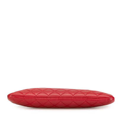 Chanel Sac Medium Quilted Caviar Boy O Case Clutch