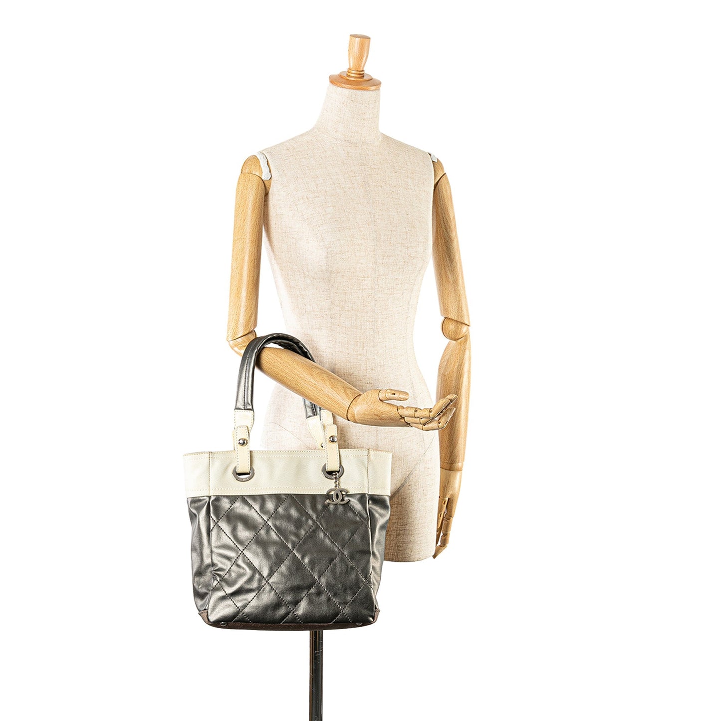 Gray Chanel Small Bicolor Paris-Biarritz Tote