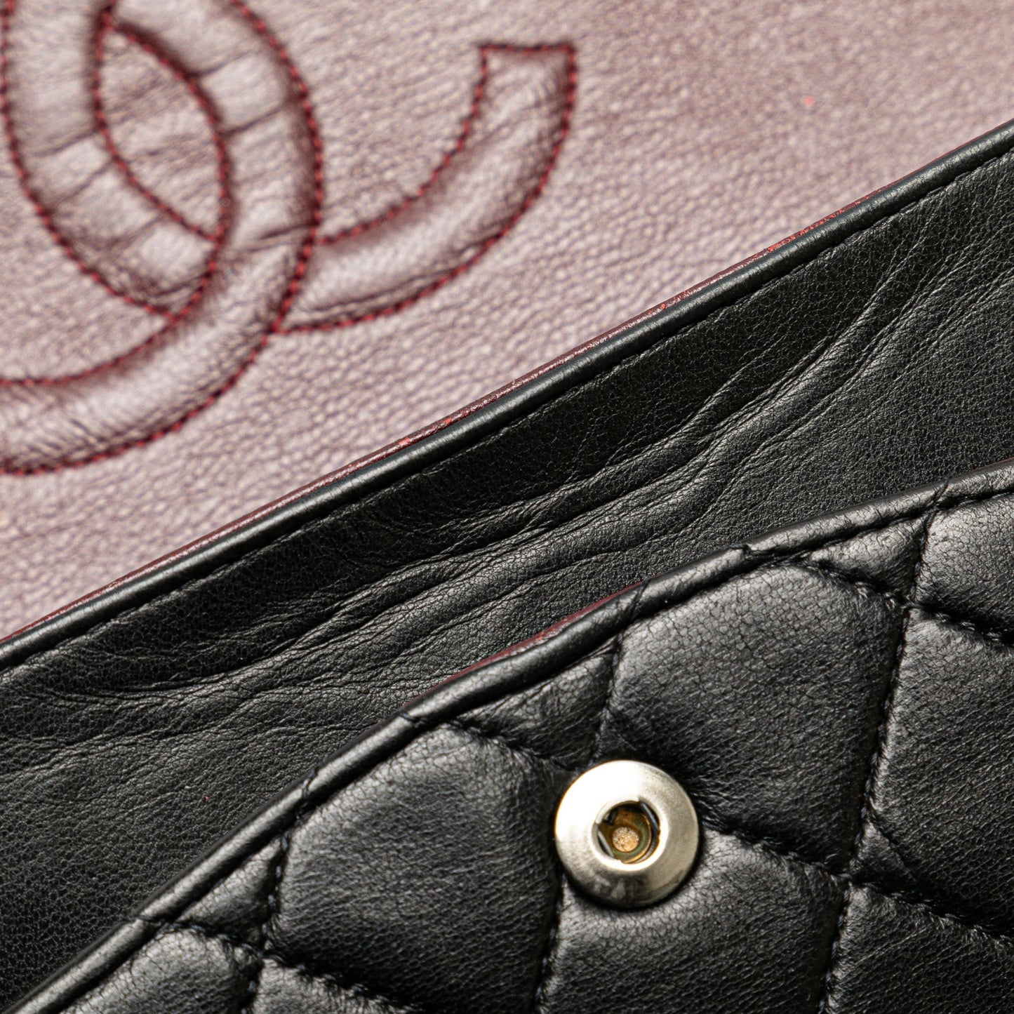 Black Chanel Medium Classic Lambskin Double Flap Shoulder Bag