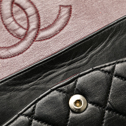 Black Chanel Medium Classic Lambskin Double Flap Shoulder Bag