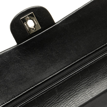 Black Chanel Medium Classic Lambskin Double Flap Shoulder Bag