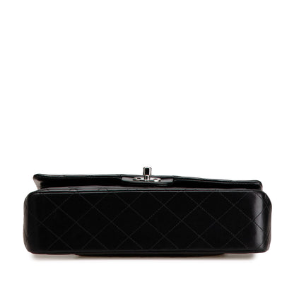 Black Chanel Medium Classic Lambskin Double Flap Shoulder Bag