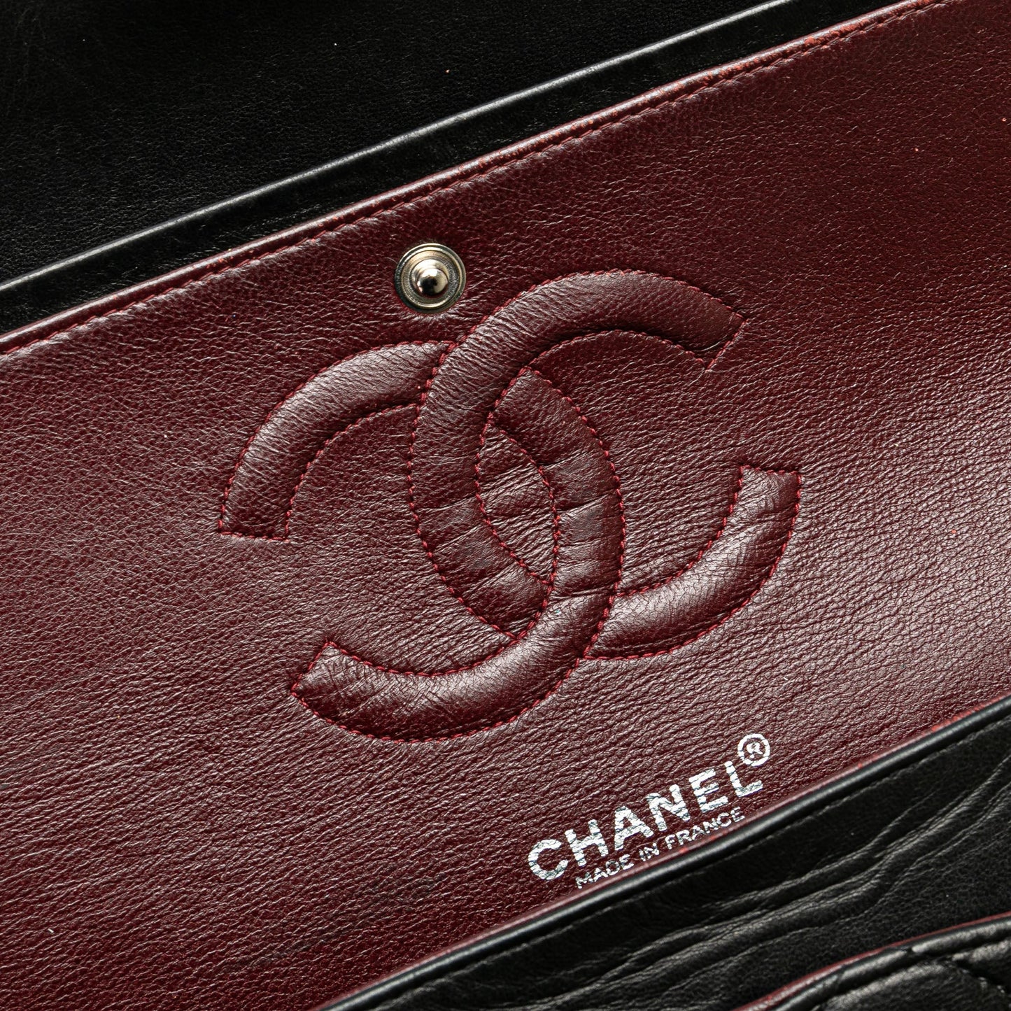 Black Chanel Medium Classic Lambskin Double Flap Shoulder Bag