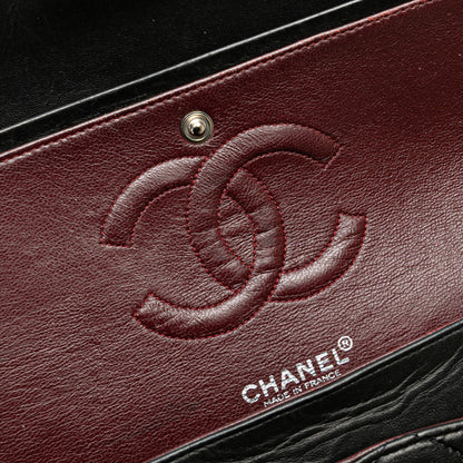 Black Chanel Medium Classic Lambskin Double Flap Shoulder Bag