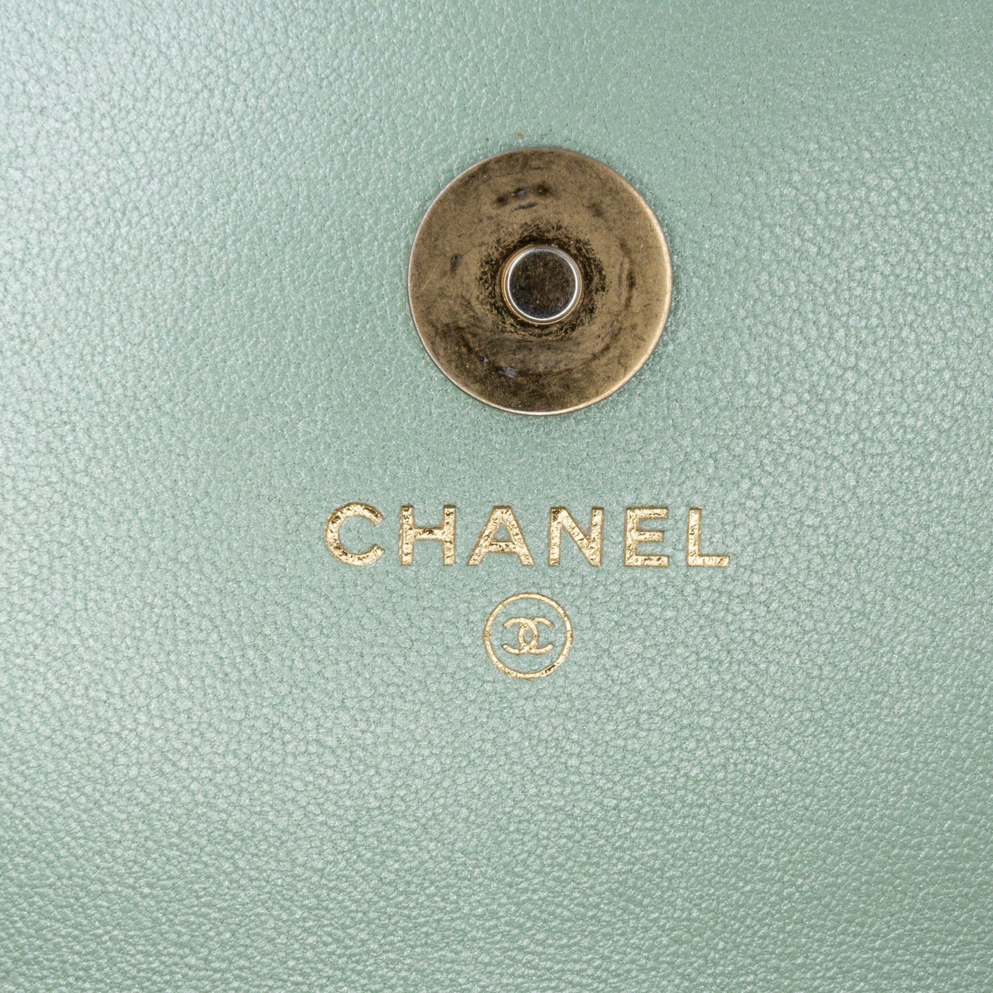 Green Chanel Lambskin 19 Clutch with Chain Satchel