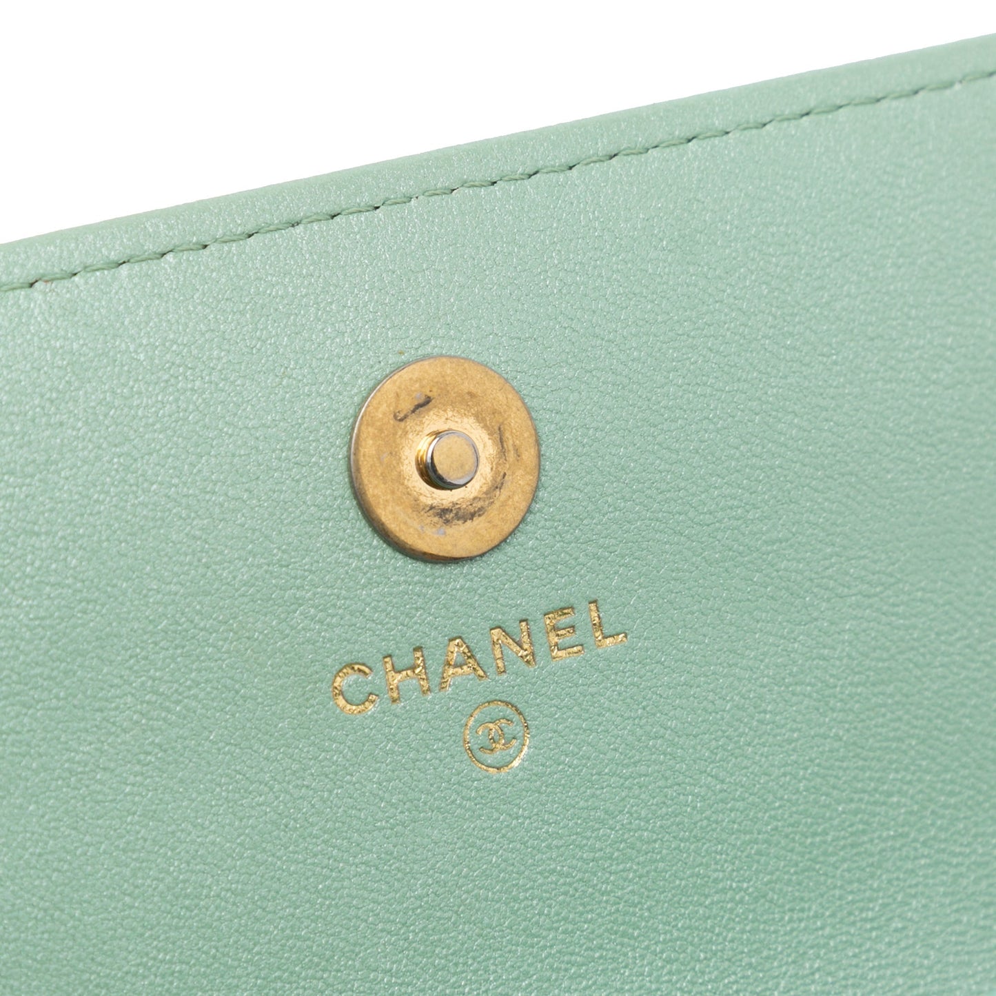 Green Chanel Lambskin 19 Clutch with Chain Satchel
