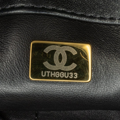 Black Chanel Mini Quilted Lambskin Multi Chain Flap Crossbody Bag