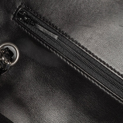 Black Chanel Jumbo Classic Patent Double Flap Shoulder Bag