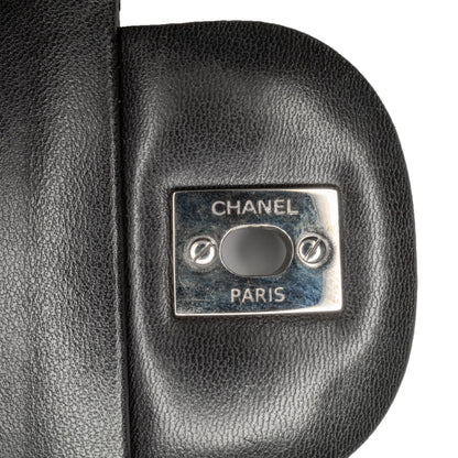 Black Chanel Jumbo Classic Patent Double Flap Shoulder Bag