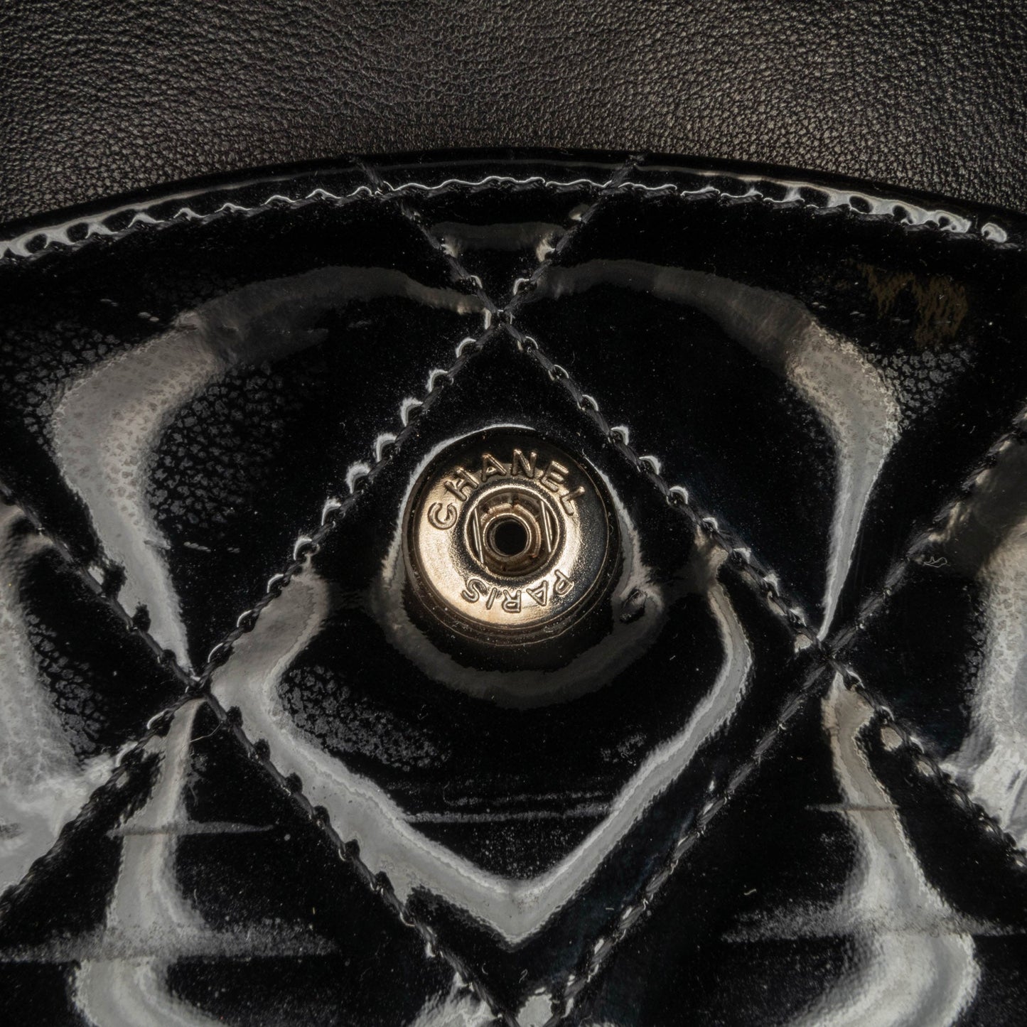 Black Chanel Jumbo Classic Patent Double Flap Shoulder Bag
