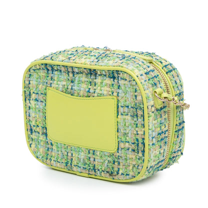 Green Chanel Tweed CC Mania Camera Bag