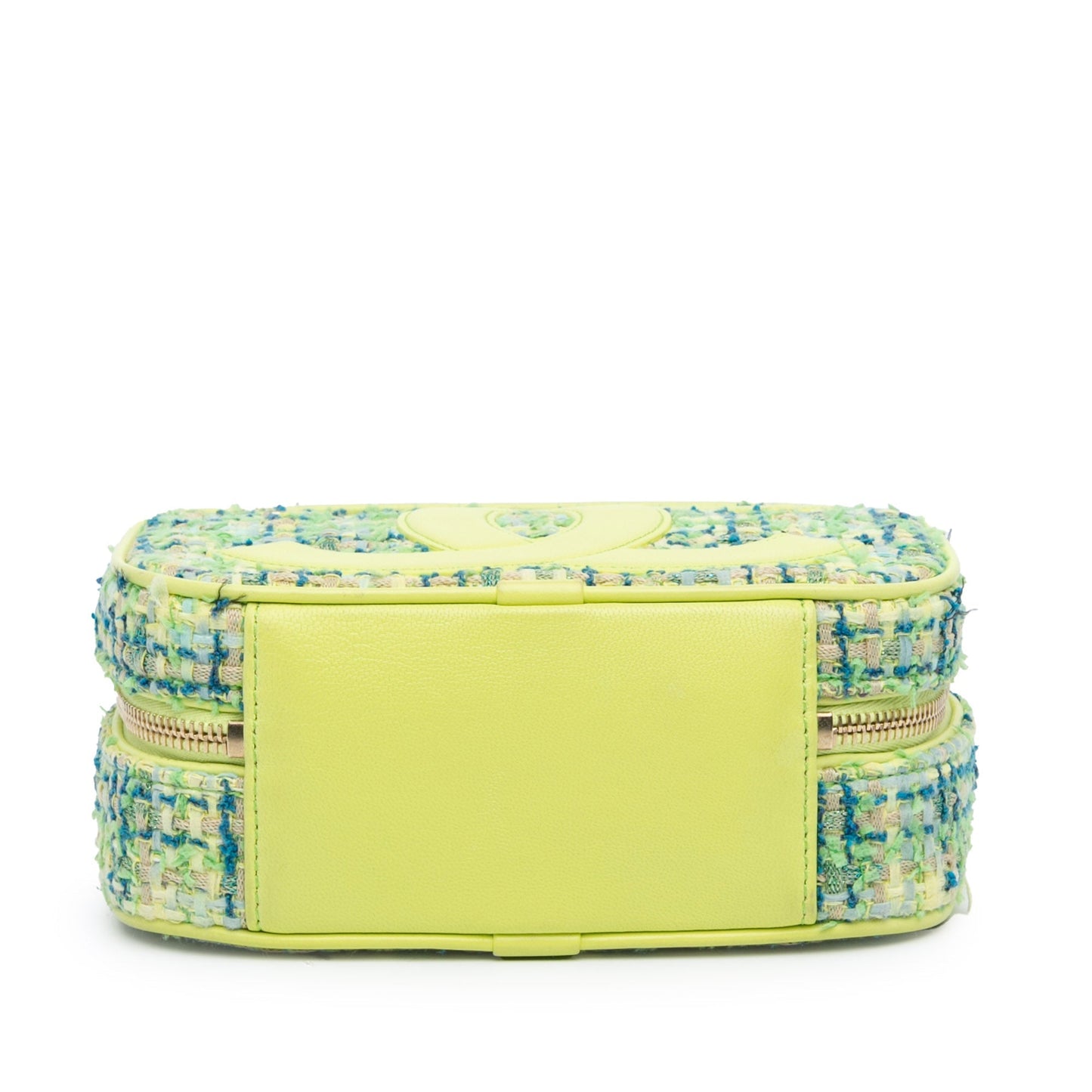 Green Chanel Tweed CC Mania Camera Bag
