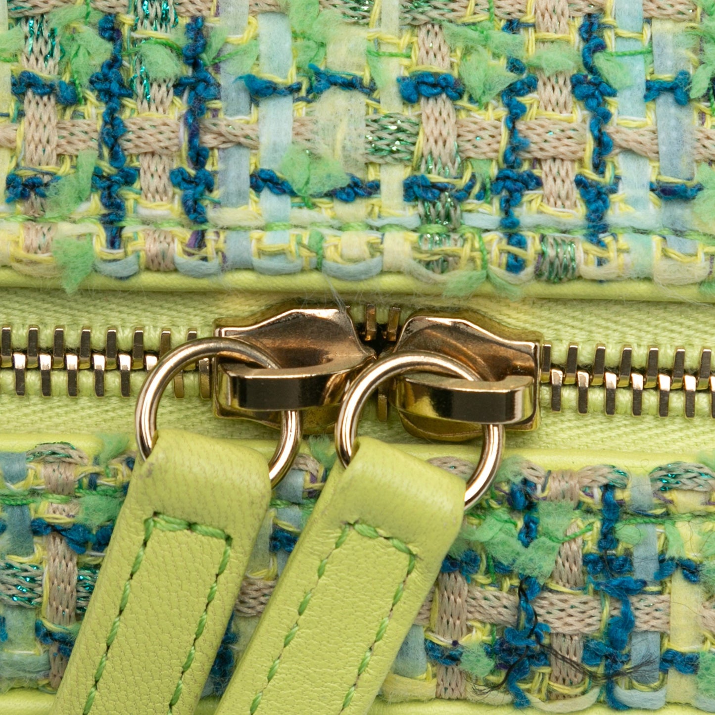Green Chanel Tweed CC Mania Camera Bag