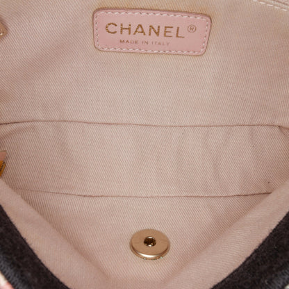 Chanel Sac Mini Rectangular Printed Nylon and Jersey Patchwork Single Flap
