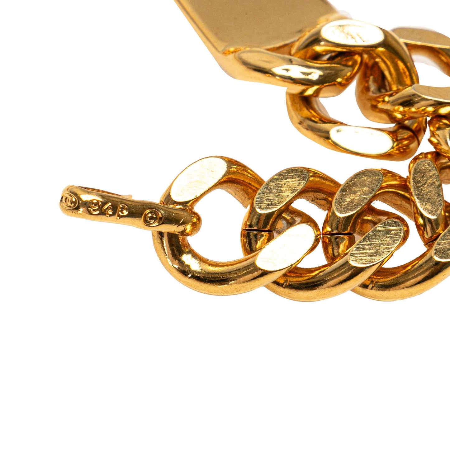 Gold Chanel Gold Plated Medallion Chain Belt