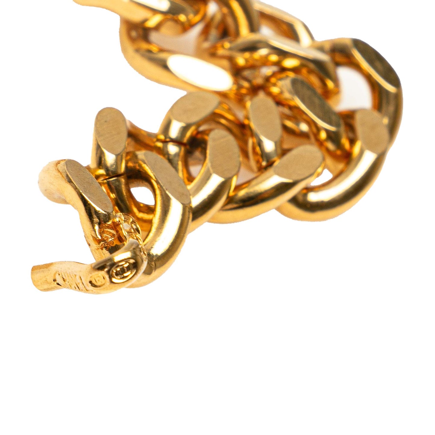 Gold Chanel Gold Plated Medallion Chain Belt