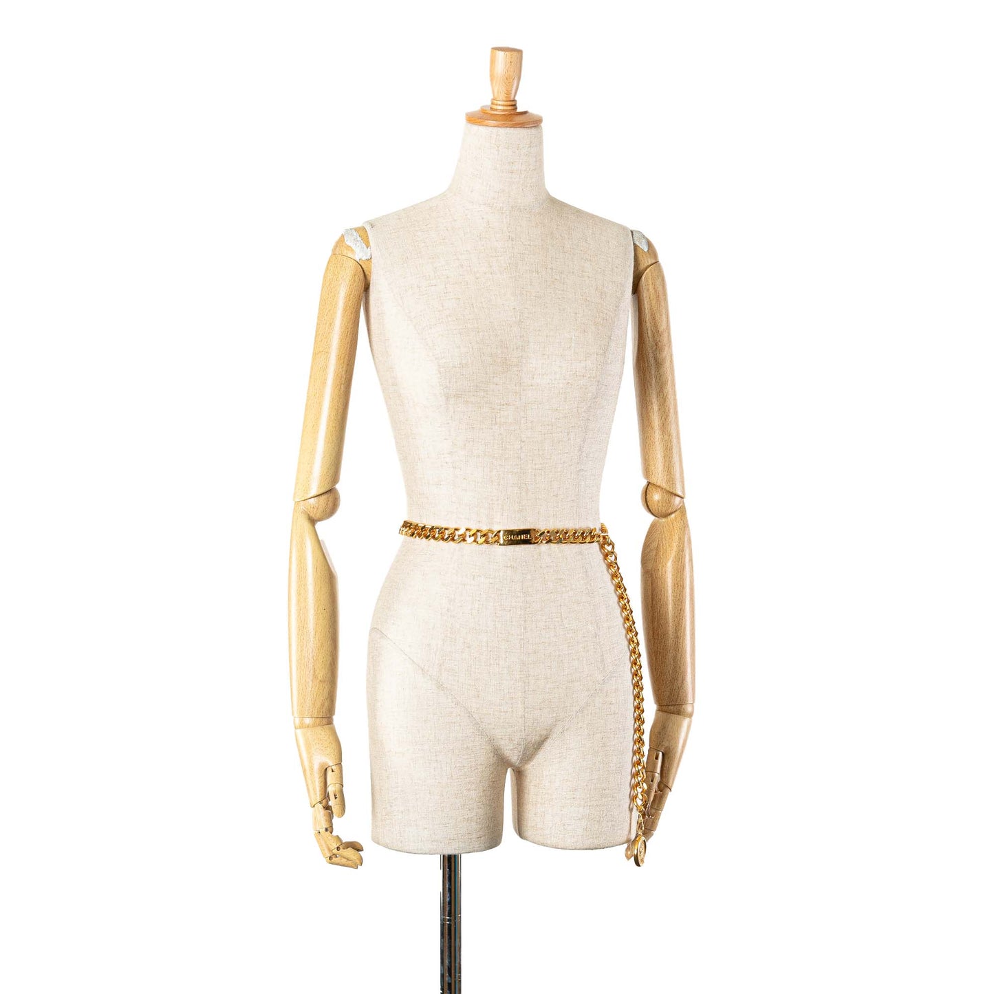 Gold Chanel Gold Plated Medallion Chain Belt