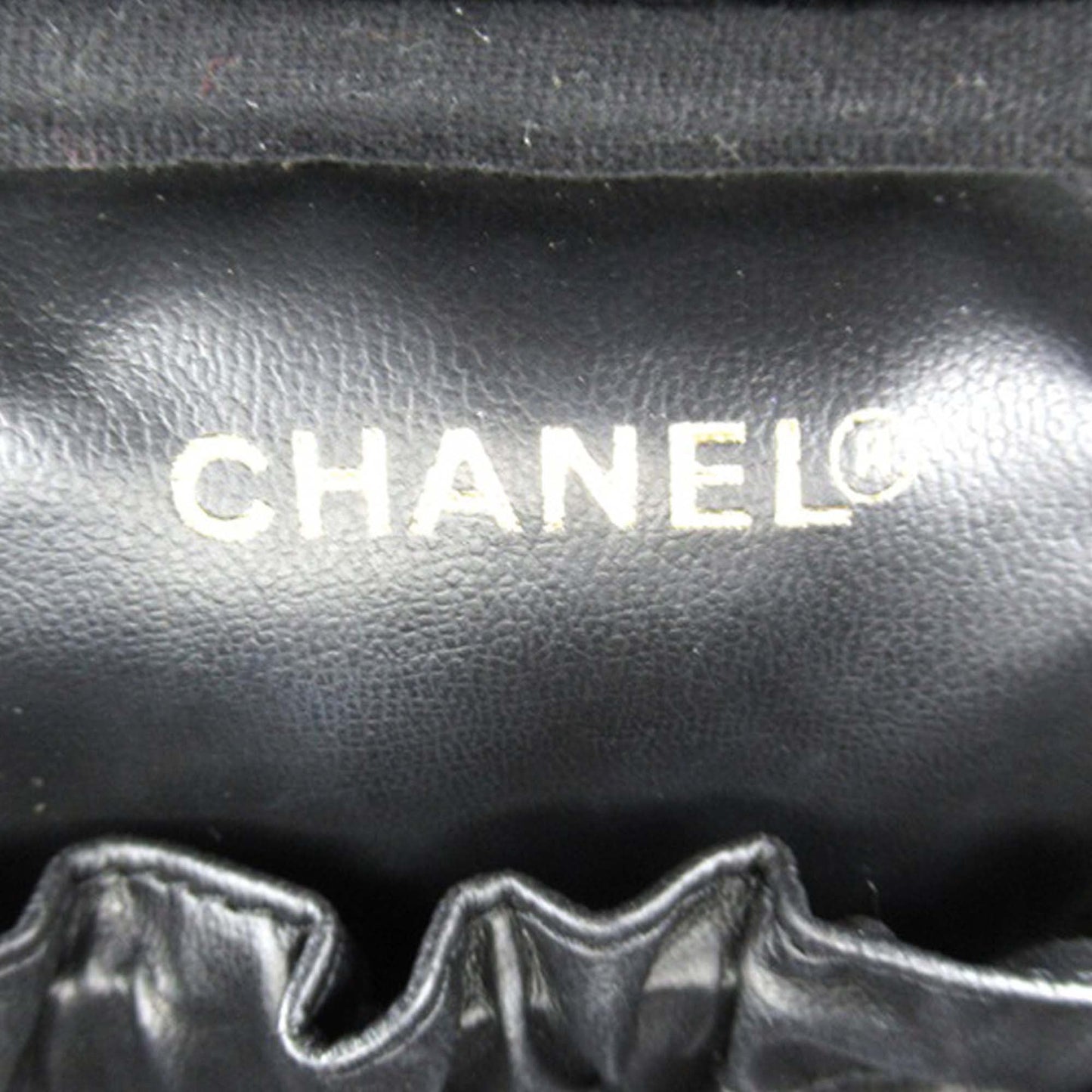 Black Chanel CC Caviar Vanity Case