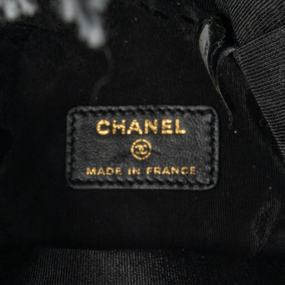 Gray Chanel Mini Denim Mood Bucket with Chain