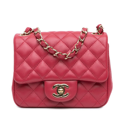 Chanel Sac Mini Square Classic Lambskin Single Flap