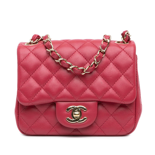Chanel Sac Mini Square Classic Lambskin Single Flap