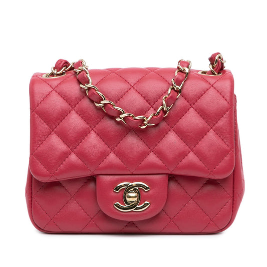 Chanel Sac Mini Square Classic Lambskin Single Flap