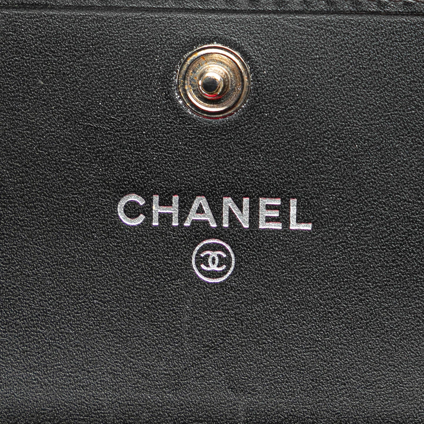 Black Chanel Lambskin Cambon Ligne Card Holder