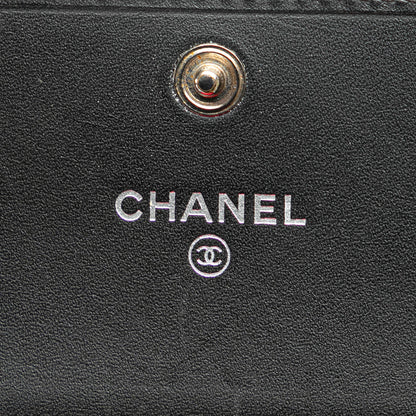 Black Chanel Lambskin Cambon Ligne Card Holder