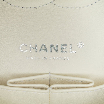 Chanel Sac Medium Classic Chevron Tweed Floral Double Flap