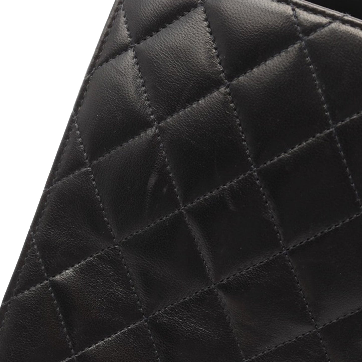 Black Chanel CC Quilted Lambskin Single Flap Crossbody Bag