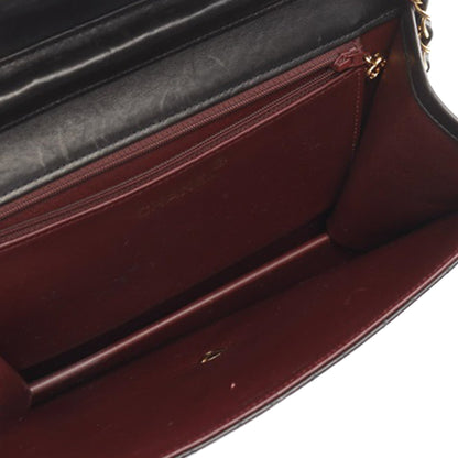 Black Chanel CC Quilted Lambskin Single Flap Crossbody Bag