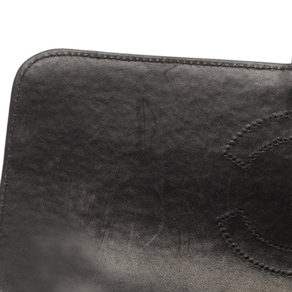 Black Chanel CC Quilted Lambskin Single Flap Crossbody Bag