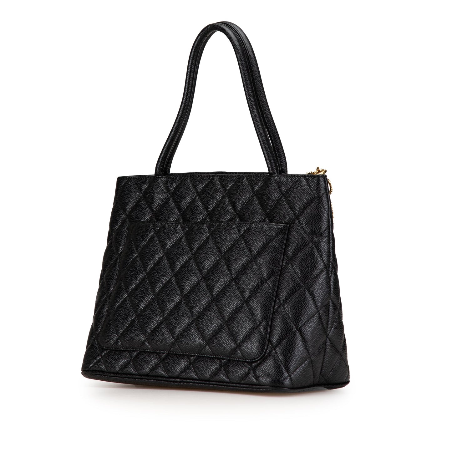 Black Chanel Caviar Medallion Tote