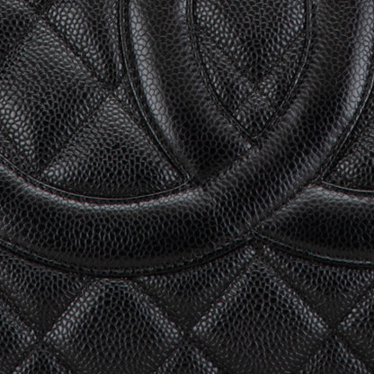 Black Chanel Caviar Medallion Tote